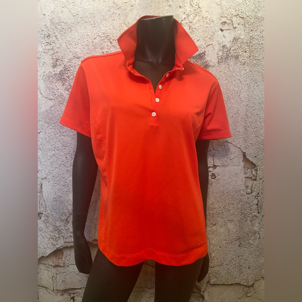 Nike Orange Dri Fit Golf Shirt